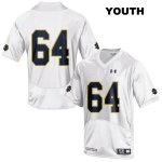 Notre Dame Fighting Irish Youth Max Siegel #64 White Under Armour No Name Authentic Stitched College NCAA Football Jersey TKW8799TB